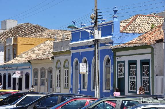 Antigo casario nas ruas centrais de Laguna, sul de Santa Catarina